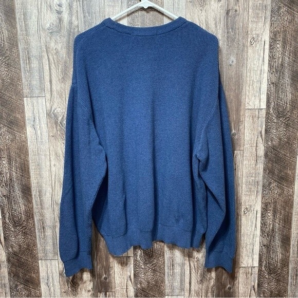 Greg Norman-Blue 100% Cotton Crewneck Sweater- Sz. XXL - Picture 4 of 5